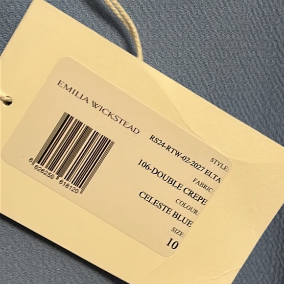 EMILIA WICKSTEAD
Celeste Blue Elta Double Crepe Dress - Picture 7 of 13